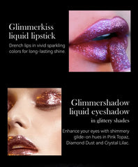 7Colors Glitter Lipstick Waterproof Long Lasting Diamond Pearlescent Metallic Lipstick Black Lipgloss Women Lips Makeup Cosmetic