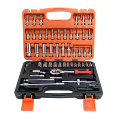 46pcs/53pcs Car Repair Tool Kit 1/4-Inch Socket Set Car Repair Tool Ratchet Torque Wrench Combo Auto Repairing Set Mechanic Tool