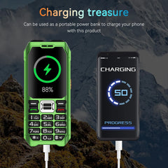 هاتف محمول متين M6000 GSM 2G Network 4 بطاقات SIM Magic Voice مقبس 3.5 مم شاشة 2.4 بوصة لوحة مفاتيح كبيرة هاتف محمول لكبار السن