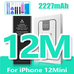 0 Cycle High Capacity Battery For iPhone 11 11Pro 12Pro 12 13 14 13Pro 14Pro Max Mini Phone Bateria + Free Tool Kit