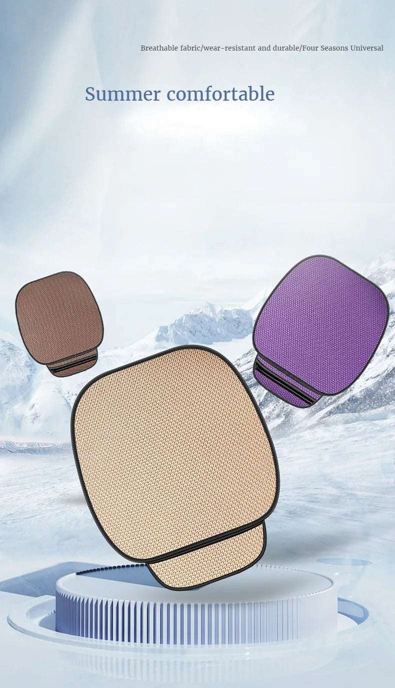 Summer Cool  Car Seat Cover  Cool Breathable  Fabric Car Front Seat Cushion/Rear Seat  Cushion/Three -piece
