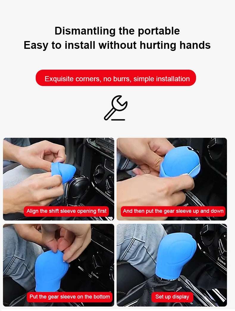 Silicone Car Shift Knob Cover DSG Gears Anti-Slip Design For Car Interior