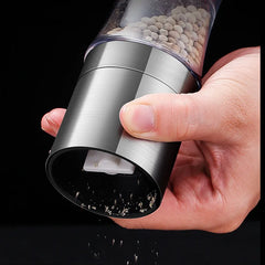 Two-in-one Pepper Grinder Stainless Steel Double-head Kitchen Gadgets Sea Salt Spice Manual Two-head Grinder