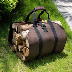 Large Capacity Firewood Storage Bag Waterproof Scratch-resistant Wood Log Carrier Outdoor Camping Firewood Holder Wood Carry Bag