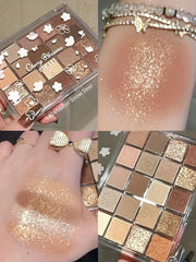 DIKALU Evening Cherry Dance Eyeshadow Tray 20 Color Large Plate Pearl Matte Bright Milk Tea Color Affordable Spring