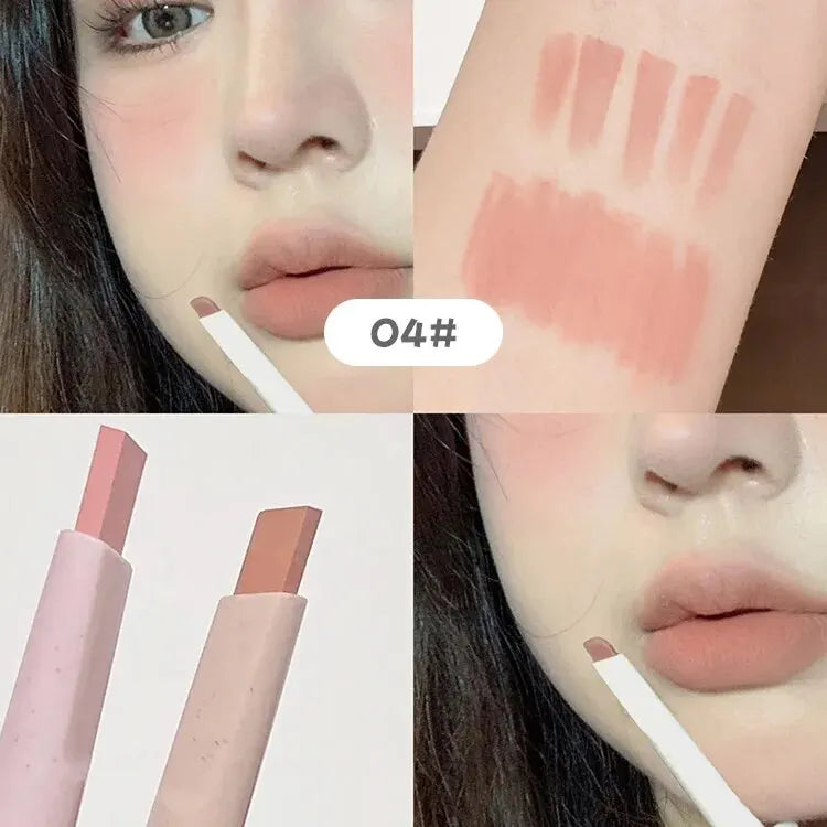 قلم تحديد الشفاه Nude Lip Liner Gege Bear Matte Velvet Lip Liner يدوم طويلاً ومقاوم للماء وقلم رسم خط الشفاه