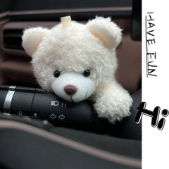 Car Interior Decoration Ornaments Car Mounted Gear Guard Decoration Panda Doll 2024 New Turn Signal Wiper Cartoon Doll