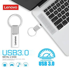 محرك أقراص USB فلاش 3.0 أصلي من لينوفو بسعة 2 تيرابايت وذاكرة تخزين عالية السرعة بسعة 1 تيرابايت و512 جيجابايت للكمبيوتر الشخصي