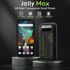 هاتف ذكي Unihertz Jelly Max 5G Mini يعمل بنظام Android 14 ومعالج Dimensity 7300 وذاكرة 12 جيجابايت وذاكرة 256 جيجابايت وكاميرا 100 ميجابكسل وبطارية 4000 مللي أمبير في الساعة وشاشة 5.05 بوصة