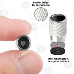 4pcs GR SPORT Logo Car Wheel Tire Valve Caps Air Stem Aluminum Accessories For Toyota Yaris Corolla RAV4 C-HR Camry Prado Voxy