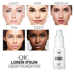 Temperature-Changing Foundation Long-Lasting Waterproof Temperature Changing Liquid Foundation Unisex Daily Portable Travel Size