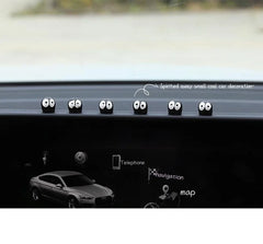 5/10/20/50pcs Cute Black Elf Car Interior Decoration Funny Auto Center Console Rearview Mirror Ornaments For Car Accessories