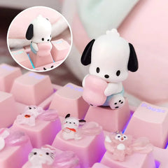 Single Keycap for Cross Axis Mechanical Keyboard Special Keycap Cute KT Kuromi Melody Pink Additional Keycap