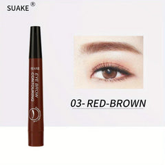 4 Splitted Head Eyebrow Pencil Long Last  Smudge Proof Waterproof Sweat Proof High Pigmented Easy Applying Liquid Eyebrow Pencil