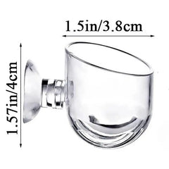 Acrylic Aquatic Plant Cup Aquarium Fish Tank Glass Plant Pot with suction holder Feeding Container Stand for Aquarium Lanscape