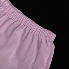 Fashion Pink 2 Piece Set Women Summer Chic Elegant Outfit Single Breasted Sleeveless Ruffles Tank Top Loose Wide-leg Pants Sets