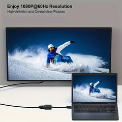 محول HDTV إلى VGA مطلي بالذهب الفاخر - متوافق عالميًا مع أجهزة متعددة - مثالي للكمبيوتر المكتبي والكمبيوتر المحمول