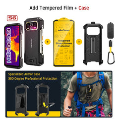 هاتف Ulefone Armor 27T Pro 5G Rugged Phone 10600mAh Android 14 هاتف ذكي 50MP + 64MP كاميرا ليلية 6.78 بوصة 120 هرتز 24GB + 256GB NFC Mobile