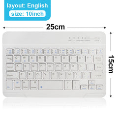 7/10inch Bluetooth Keyboard Wireless Keyboard Bluetooth Mini English Russian Keyboard Rechargeable For ipad Phone Tablet