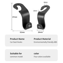 Car Logo Seat Hook Multi-function Seatback Storage Hanger Accessories For Toyota Gazoo Racing Crown Corolla YARIS L Auris Hilux