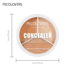 3 Colors Concealer Palette Eyeshadow Base Palette Matte Contour Concealer With Brush Covering For Dark Circles Concealer Cream