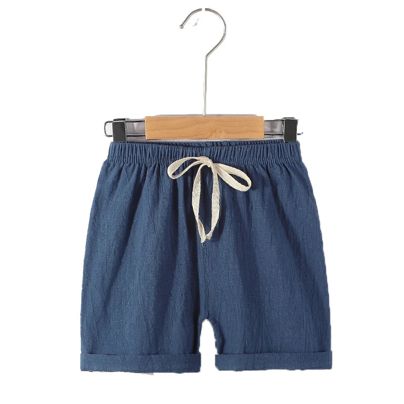 2 4 6 8 10 Years Boys Shorts Kids Sport Pant Baby Summer Clothes Children Linen Soft Cotton Shorts Newborn Toddler Casual Shorts