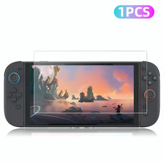 واقي شاشة من الزجاج المقوى لجهاز Switch Nintendo 2 موديل 2025، ملحقات واقي شاشة شفاف عالي الدقة ومضاد للخدش