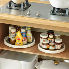 1/4Pcs 360 Rotatable Anti Sliding Kitchen Condiment Rotatable Storage Rack Tableware Cabinet Round Multi Functional Storage Rack