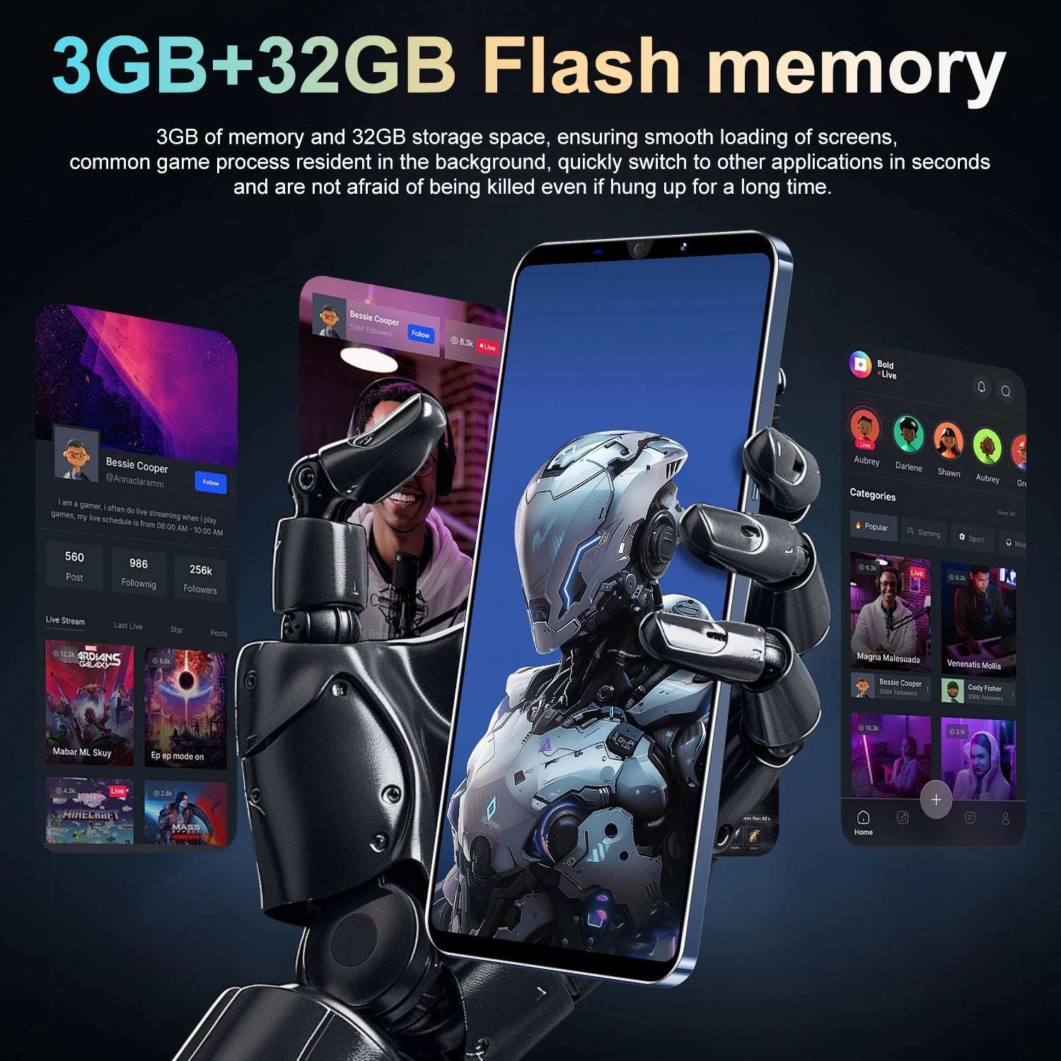 XS22 Smartphone Android 5.0 inch 3+32GB ROM 5+13MP Camera Mobile phones 3500mah Battery Dual Sim Cellphone