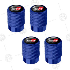4pcs GR SPORT Logo Car Wheel Tire Valve Caps Air Stem Aluminum Accessories For Toyota Yaris Corolla RAV4 C-HR Camry Prado Voxy