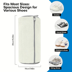 Washing Shoes Bag Protector Fluffy Fibers Polyester Washing Shoes Machine Friendly Laundry Bag Drying Bags Storage Organize