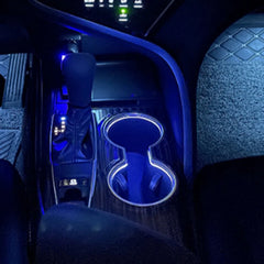 Car LED Cup Holder Atmosphere Lights Interior Decorative Ice Blue Lamp For Toyota Camry 2018-2023