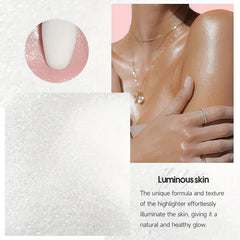Glitter Shimmer Contour Shading Illuminator for Women Face Body Makeup Highlighter Powder White Moonlight