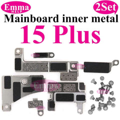 2Set Inner Metal Cover Plate Mainboard inner Iron with Screws For iPhone 13 12 15 Pro Max 14 Plus Bracket Holder Screw Parts