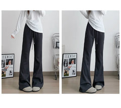 ay High Waist Bell Bot Pants Women's Summer 2025 New Casual Sports Sweatpants Small Size Slimming  Hoof Pants