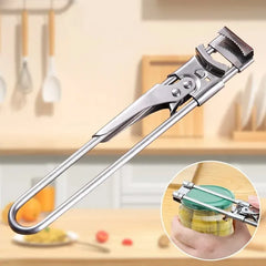 Non-slip Stainless Steel Can & Bottle Opener, Adjustable Handheld Can Opener for Easy Use