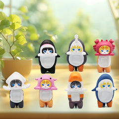 12PCS 5cm Sonny Angel Blind Box Shark Cat Series Anime Figures Room Ornaments Children's Christmas Gift High Quality Ornaments