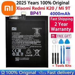 100% Original Replacement Battery For Xiaomi Redmi K20 Pro Mi 9T Pro Mi9T Redmi K20Pro Premium Genuine Battery 4000mAh BP41 BP40