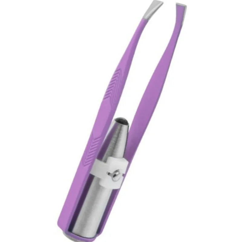 Eyebrow Tweezer with LED Light Smart Design Precision Eyelash Hair Remove Clip Stainless Steel Tweezers Portable Makeup Tools