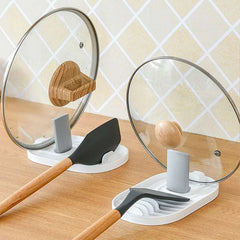 1pcs Polychrome Foldable Nordic Style Pot Holder Lid Shovel Storage Rack Practical Multifunctional Utensils for Kitchen Supplies