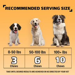 Dog Allergy&Itch Relief Supplements With Omega-3,Vitamin C&Probiotics，Support Skin&Immune Health, Supplement Nutrition,90 chews