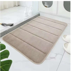 Soft Coral Velvet Bathroom Mat – Quick Absorption & Anti-Skid