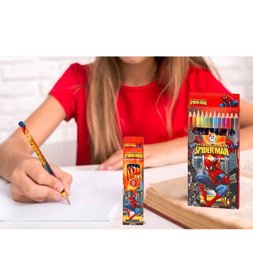 Spider-Man Style Kids Stationery Set – For Writing, Drawing & Coloring Fun