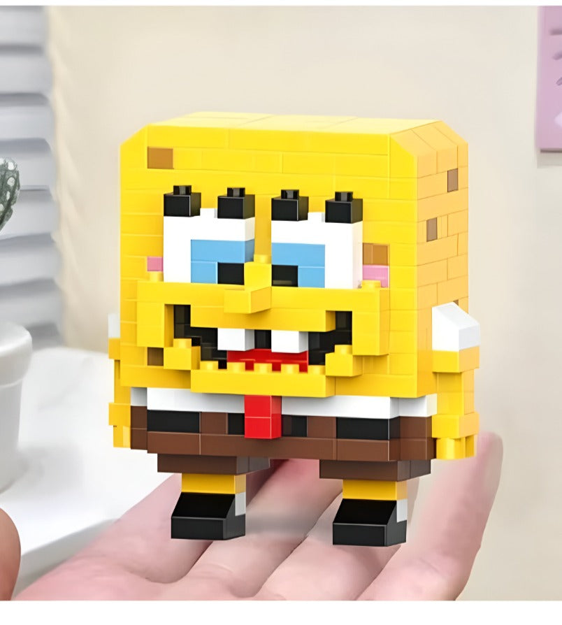 Sponge Pixel Block Toy – Fun Yellow Pixel Style Building Set