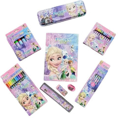 Stationery Kit for Kids - Pink Pencil Set with Pen, Book, Eraser, Sharpener - Perfect Birthday Gift for Girls