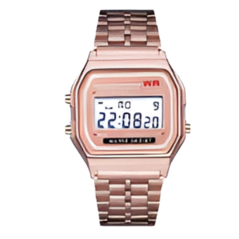 F91W Steel Strap Digital Watch – Stylish & Multifunctional LED Sports Wristwatch