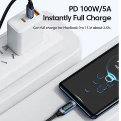 Toocki 100W Type-C to Type-C PD Fast Charging Cable with Display
