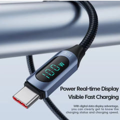 Toocki 100W Type-C to Type-C PD Fast Charging Cable with Display