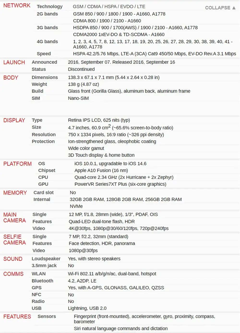 Apple iPhone 7 4G LTE Cell Phone 4.7'' Retina 32GB/128GB/256GB ROM Fingerprint A10 Fusion Chip Quad Core iphone 7 cell phone