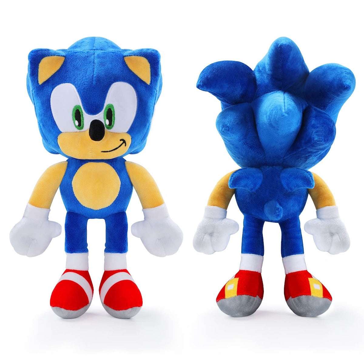 The Hedgehog Plush Toy – Blue with Red Shoes & Green Eyes (30cm)